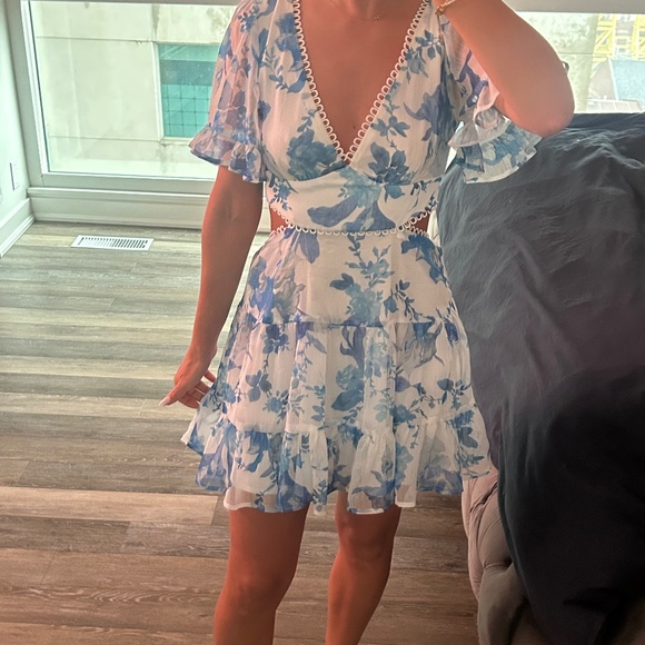 Sabo Skirt Dresses & Skirts - Blue and white Sabo Dress